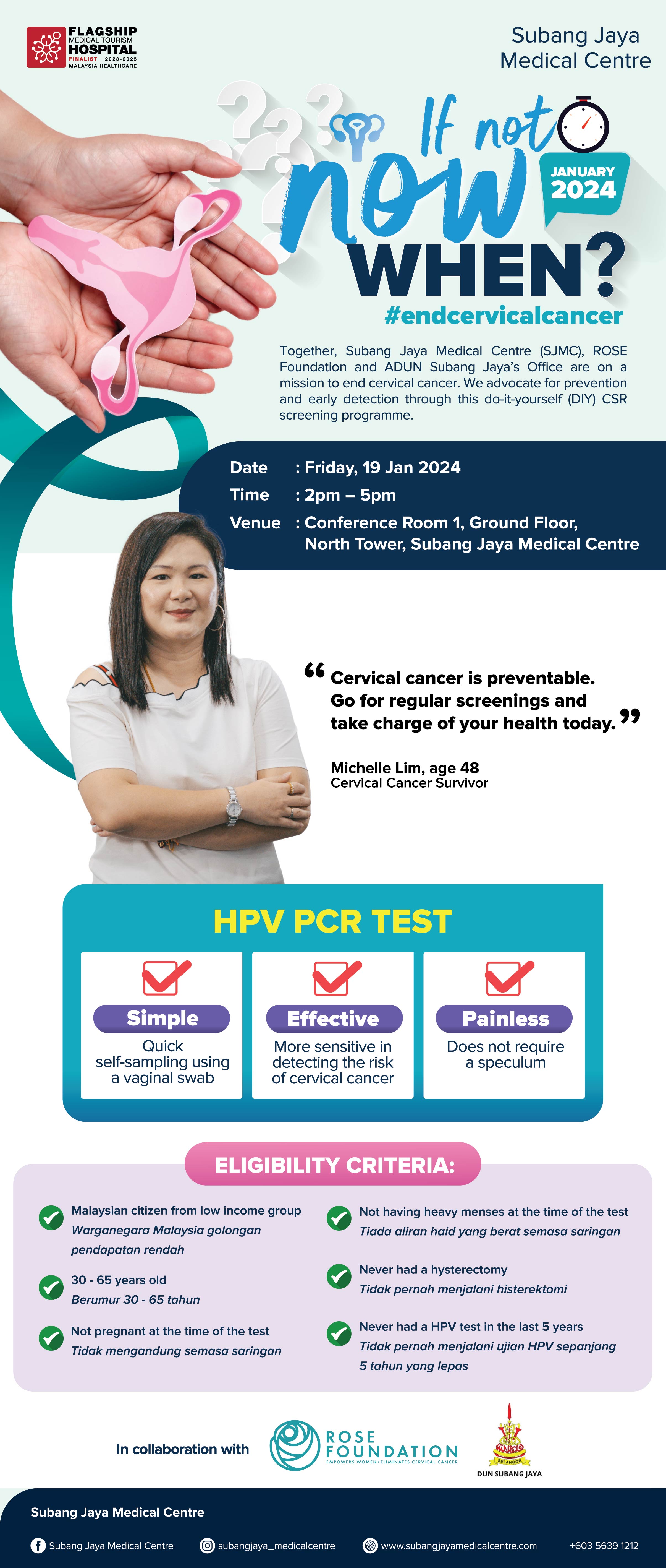 SJMC HPV Screening Programme Malaysia 2024