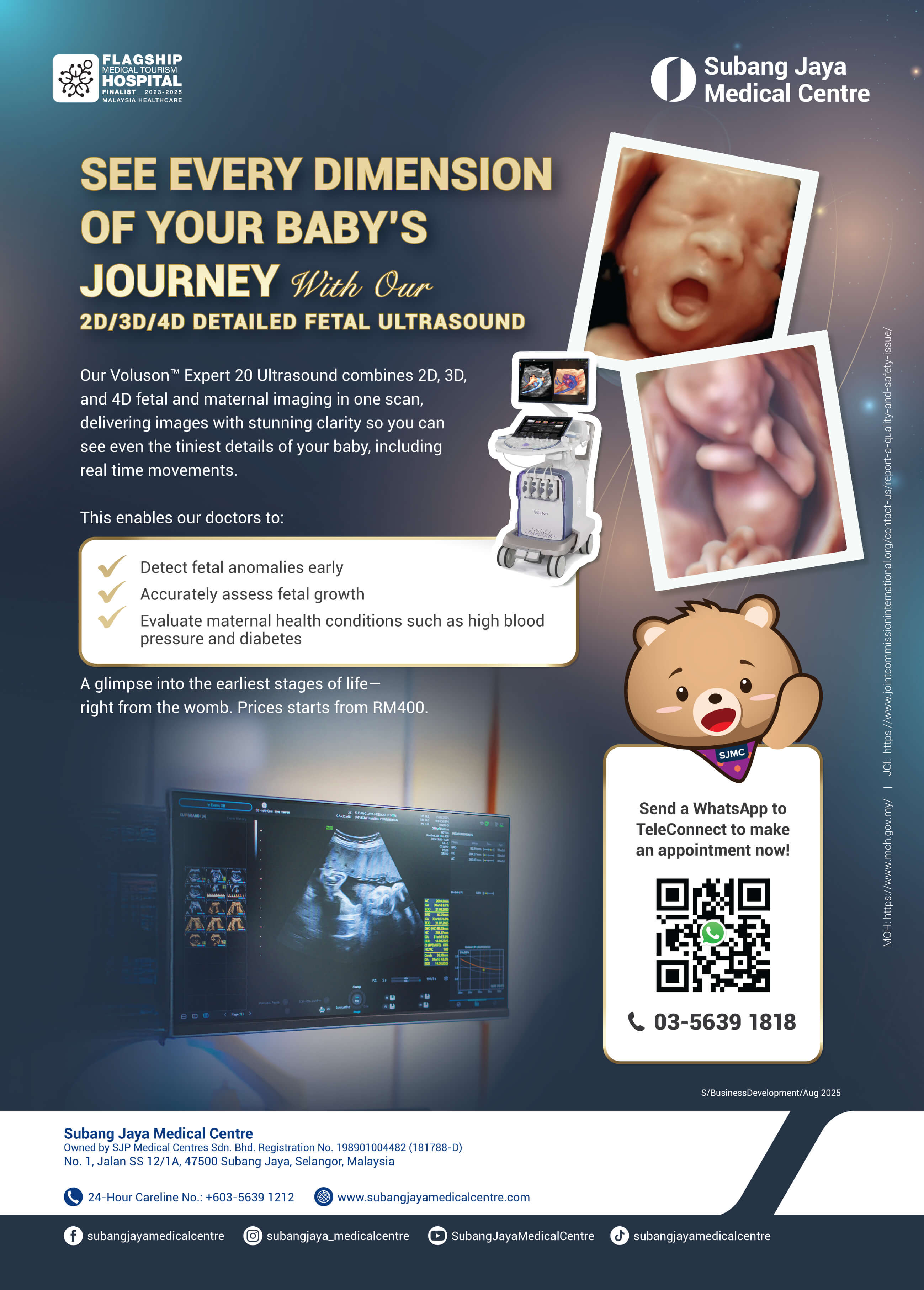 SJMC Detail Fetal Scan for Baby 2025