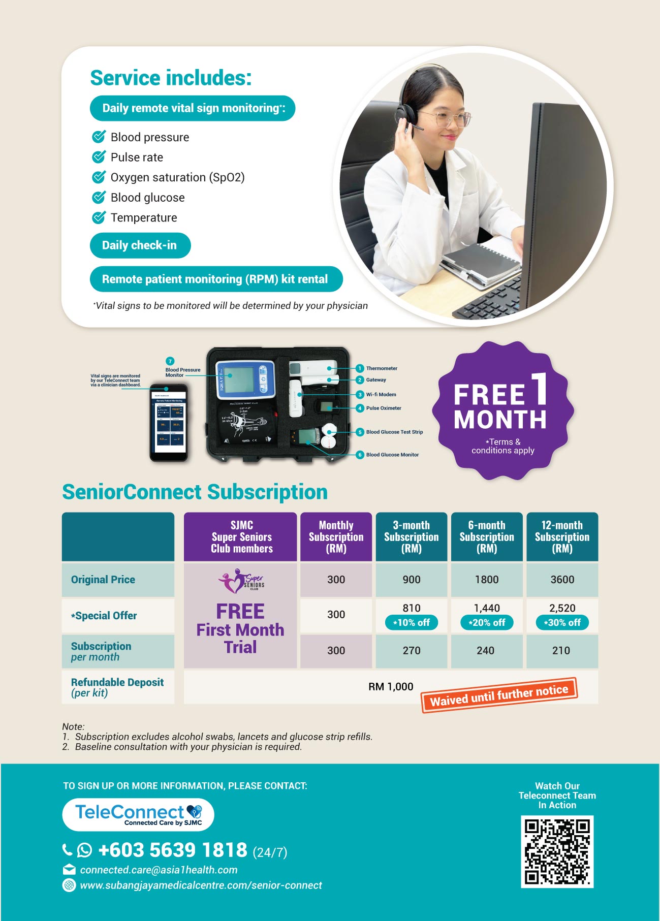 SJMC Senior Connect - Remote patient management services price