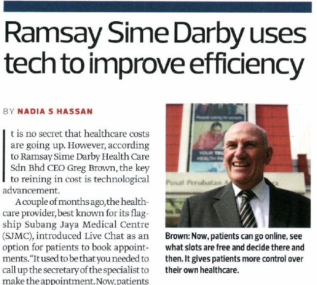 RAMSAY SIME DARBY USES TECH TO IMPROVE EFFICIENCY